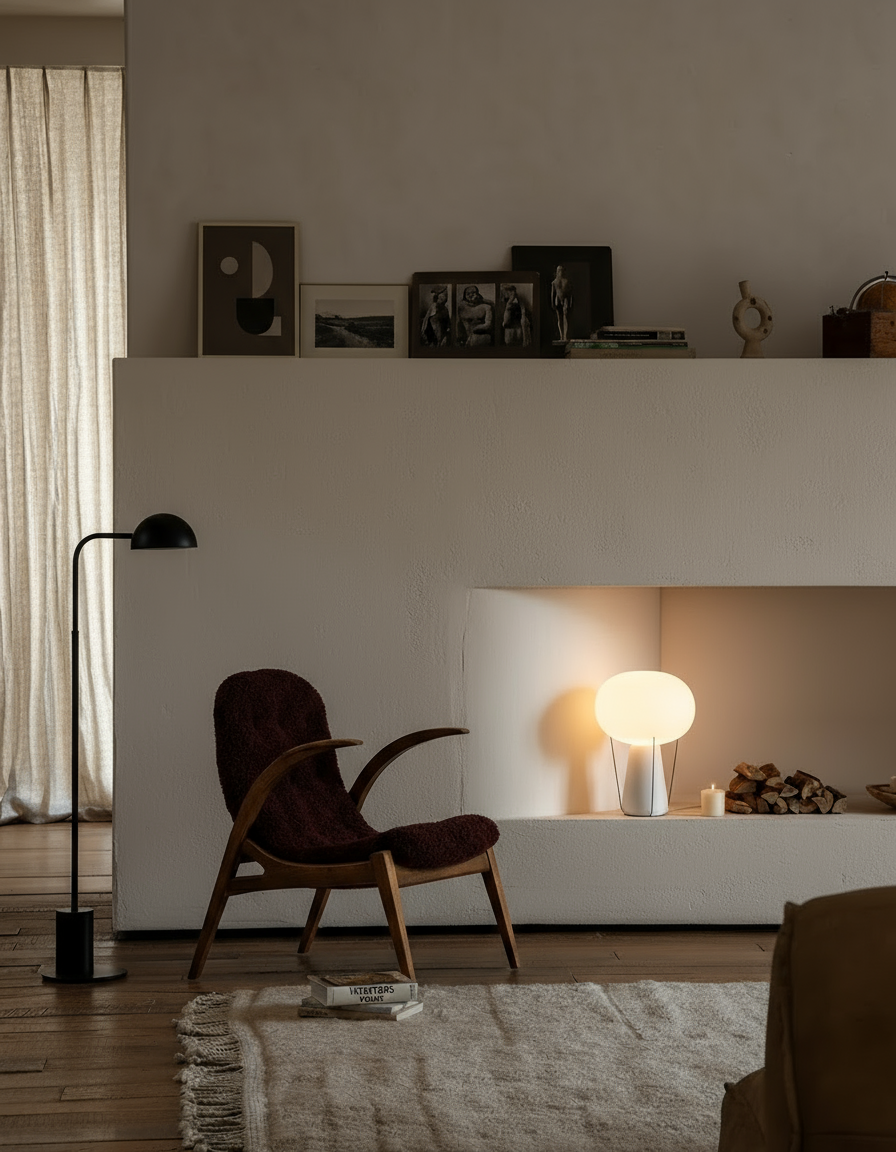Blow Opalglas Bordlampe