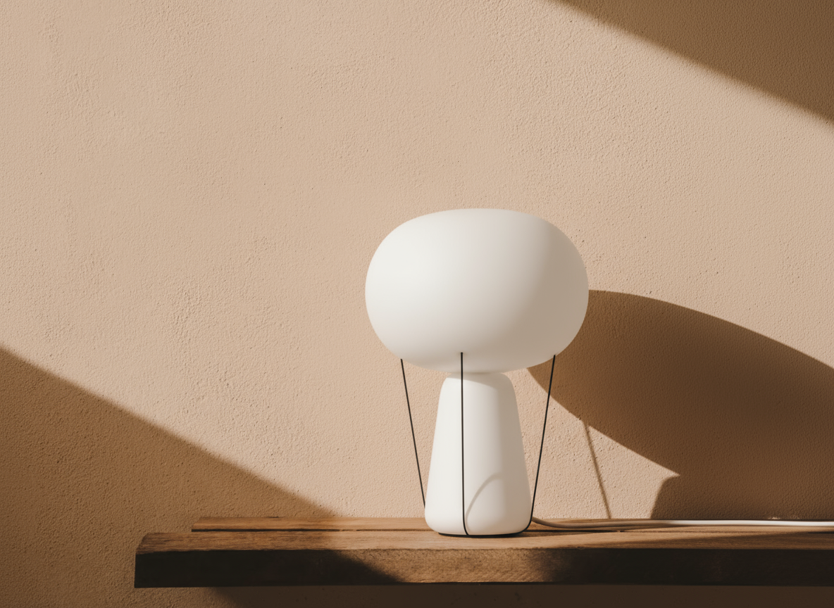 Blow Opalglas Bordlampe